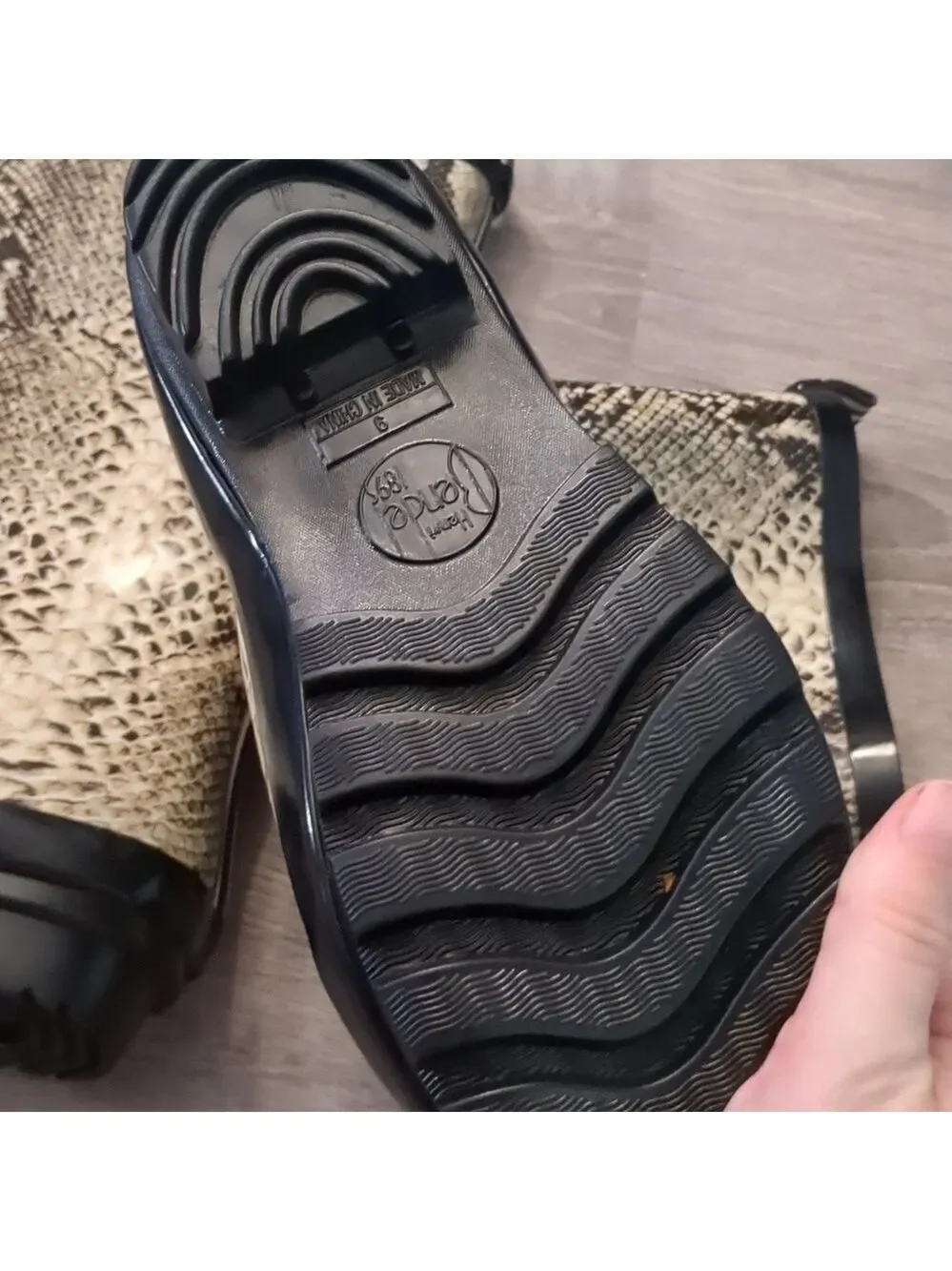Henri Bendel snakeskin rain boots size 9